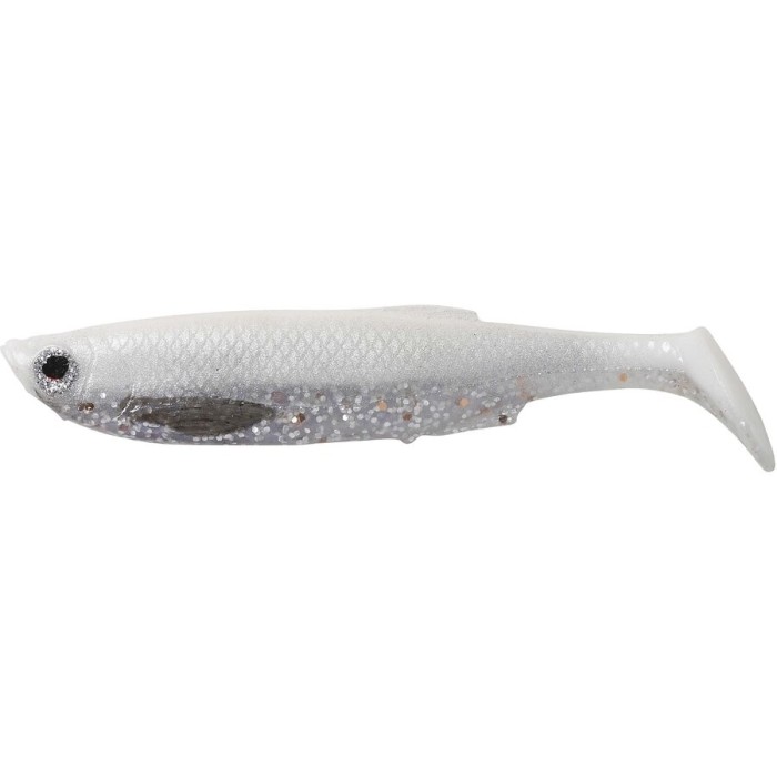 SHAD SAVAGE GEAR BLEAK PADDLE TAIL WHITE SILVER 10CM 8G 4BUC/PLIC
