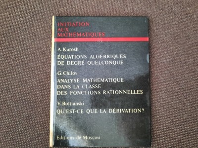 A KUROS EQUATIONS ALEGEBRIQUES DE DEGRE QULCONQUE RF10/4 foto