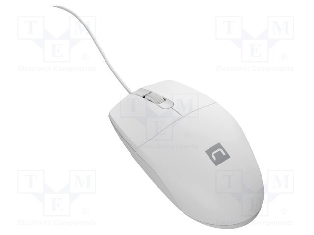 Mouse optic alb NATEC USB A cu cablu 1,5m PnP