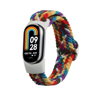Curea Kwmobile pentru Xiaomi Mi Band 8, Multicolor, Nylon, KWM0000250L002C foto