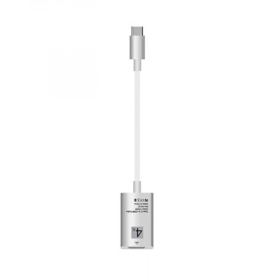Cablu USB 3.1 Type C la HDMI 4K (mama)- Adaptor HUB de tip C pentru video HDMI 20 cm, pentru Samsung Xiaomi si dispozitivele cu mufa Tip C, Alb, BBL67 foto