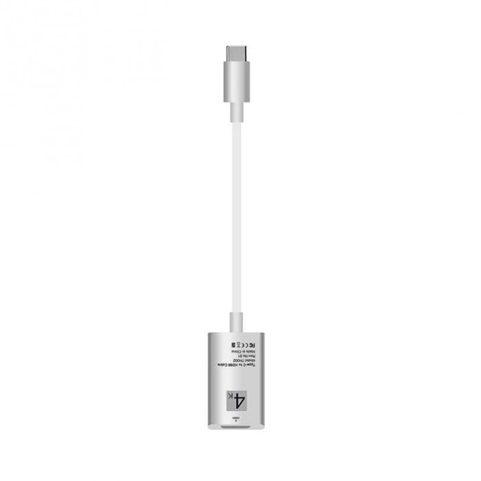 Cablu USB 3.1 Type C la HDMI 4K (mama)- Adaptor HUB de tip C pentru video HDMI 20 cm, pentru Samsung Xiaomi si dispozitivele cu mufa Tip C, Alb, BBL67