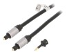 Cablu Audio Digital Optic Toslink Goobay 5m, Conectori Auriti, Mufa Toslink