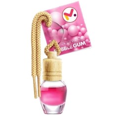 Odorizant Auto in Sticla cu Snur si Capac din Lemn, Aroma Bubble Gum, 8 ml