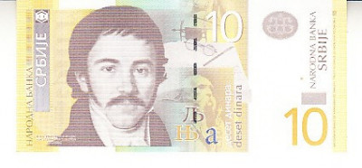M1 - Bancnota foarte veche - Serbia - 10 dinarI - 2006 foto