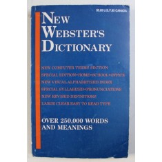 NEW WEBSTERS DICTIONARY - OVER 250000 WORDS AND MEANINGS - edited by R.F. PATTERSON , 1990