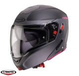Cumpara ieftin Casca modulabila (flip-up) Caberg model Horus X Ray L9 negru/gri/fuchsia (roz) mat Pinlock ready &ndash; lentila Pinlock inclusa M (57/58cm)