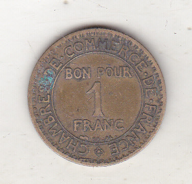 bnk mnd Franta 1 franc 1924 - 4 inchis foto