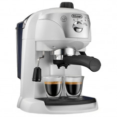 Espressor cu pompa DeLonghi EC221, 1100 W, 1 l, 15 bar, dispozitiv spumare, sistem cappuccino, oprire automata, Alb foto