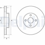 Disc frana Toyota Corolla, Corolla Verso Motor 1.4 D, 1.4 D, 1.4 D-4D, 1.4 D-4D, 1.4 D4-D, 1.4 D4-D, 275x24.8mm, 49.4 mm, OE 4351202080