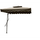 Umbrela de soare pentru exterior, 220 cm x 220 cm BEJ, stalp din otel