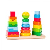 Cumpara ieftin Jucarie Din Lemn De Stivuit - Forme Geometrice
