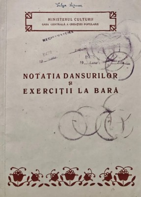 Notatia dansurilor si exercitii la bara - 1956 (AP60) foto