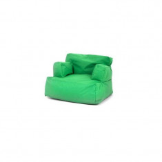 Fotoliu tip para, Big Bean Bag, textil umplut cu perle polistiren, verde, 80 x 80 x 70 cm