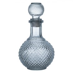 Sticlă Lichior, Rotundă, Model Romburi, Capacitate 500ml, Transparentă