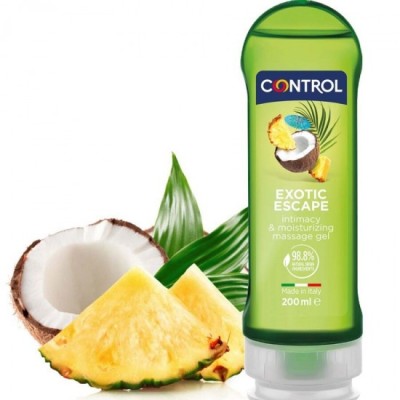 CONTROL - 2 EN 1 MASSAGE &amp;amp; PLEASURE EXOTIC 200 ML foto