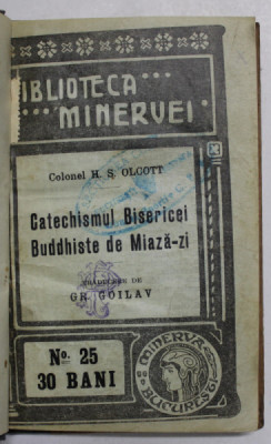 CATECHISMUL BISERICII BUDDHISTE DE MIAZA-ZI , 1909 foto