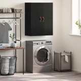 vidaXL Dulap montat pe perete Negru 69.5 x 34 x 90 cm Lemn compozit 879509