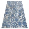 Covor Structural SOLE D3881 Ornament - țesute plate albastru / bej, 80x250 cm