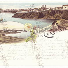 3386 - CONSTANTA, Litho, Romania - old postcard - used - 1899