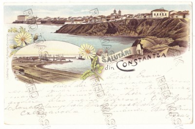 3386 - CONSTANTA, Litho, Romania - old postcard - used - 1899 foto