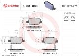 Set placute frana spate BREMBO P83080