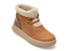 Ghete SKECHERS maro, ARCH FIT HORIZON BOOT, din piele intoarsa