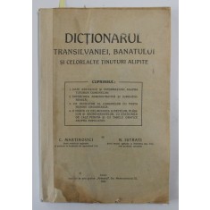 DICTIONARUL TRANSILVANIEI , BANATULUI SI CELORLALTE TINUTURI ALIPITE de C. MARTINOVICI si N. ISTRATI , 1921