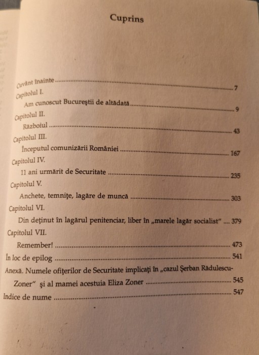 A fost un destin amintiri marturii dezvaluiri Serban Radulescu Zoner