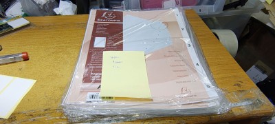 Separatoare 1-5 file pentru dosare albe A4 foto