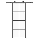 Cumpara ieftin Usa glisanta cu set de feronerie neagra 76x205 cm Sticla ESG