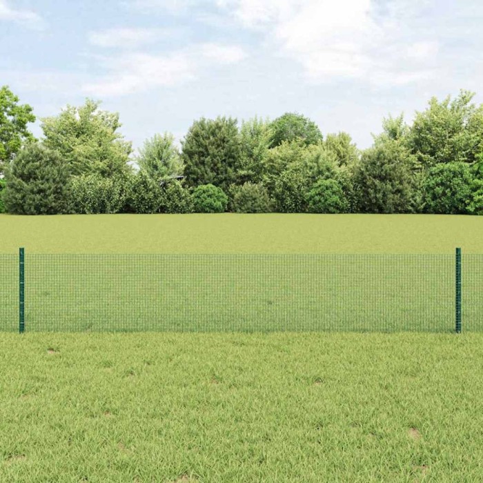 vidaXL &Icirc;ngrădire cu st&acirc;lpi Verde 0.4 x 10 m Oțel 3336428