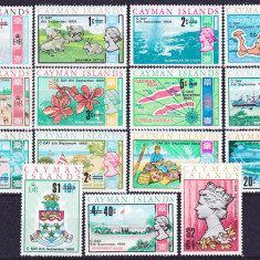 DB1 Ins. Cayman Uzuale 1970 Supratipare Pasari Pesti Ocupatii 15 v. MNH