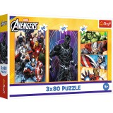 Puzzle Trefl Avengers: Endgame, 3 x 80 piese, Lean 26390