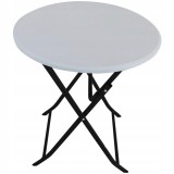 Masa rotunda pliabila multifunctionala, diametru 60cm, alba Household NewTrend