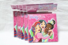 Set 8 invitatie cu plic petrecere aniversare copii 12x12 cm Disney Princess Party Time