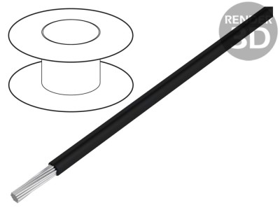 Cablu HookUp Wire 22AWG PVC negru foto