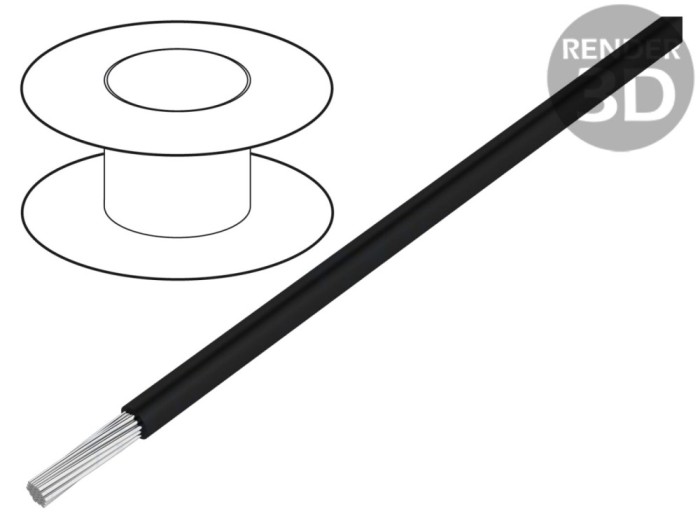 Cablu HookUp Wire 22AWG PVC negru