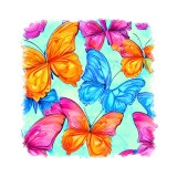 Cumpara ieftin Sticker decorativ, Fluturi, Multicolor, 55 cm, 6761ST, Oem
