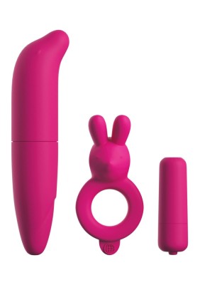 Kit de Pornire cu Vibrații pentru Cupluri Pink foto