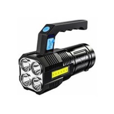 Lanternă LED, 4 moduri, alimentare baterii, 4-5h, neagră