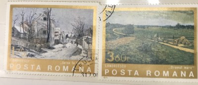 (F) Timbre Serii Romania Arta foto