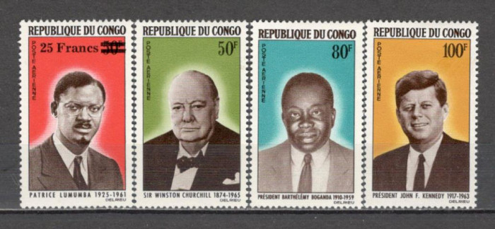 Congo (Brazzaville).1965 Posta aeriana-Personalitati politice SC.592