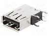 Conector USB A, versiune USB 2.0, in unghi 90&deg;, lateral, MOLEX - 48204-0001