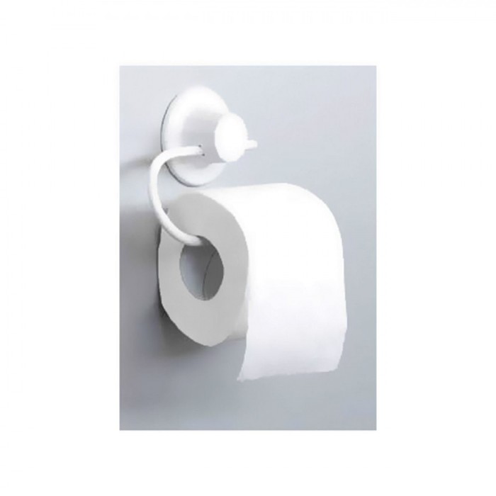 Suport pentru H&acirc;rtie Igienică, Model cu Ventuză, Dimensiune 15x7cm, Alb