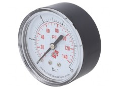 Manometru 0-10 bar 63mm pentru lichide și gaze inerte