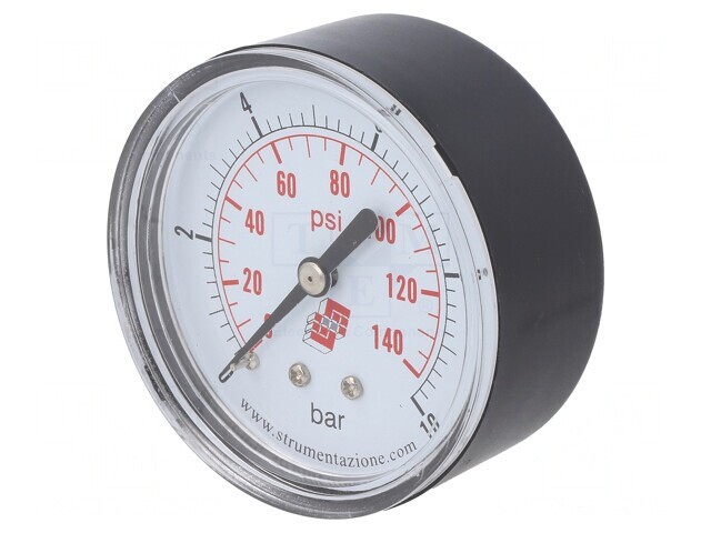 Manometru 0-10 bar 63mm pentru lichide și gaze inerte