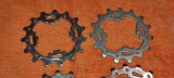 - 4 pinioane din otel 15 dinti original CAMPAGNOLO - nefolosite