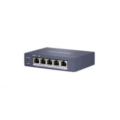 Switch 5 porturi POE Gigabit, Hikvision DS-3E0505HP-E, fara management, Layer 2, 3 ? gigabit PoE ports, 1 ? gigabit Hi-PoE port and 1 ? gigabit RJ45 p foto
