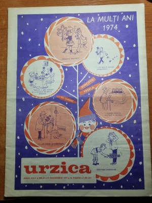 revista umoristica &amp;quot; urzica &amp;quot; 31 decembrie 1973 - nr. de anul nou foto